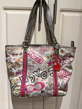 Coach Poppy Butterfly Tote